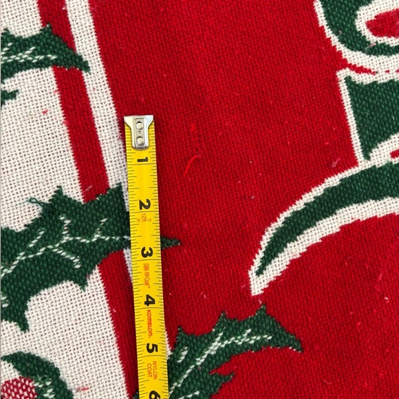 "Peace on Earth" Vintage BEACON Woven Throw Blanket Christmas Made USA 60" x 50" - Picture 7 of 11
